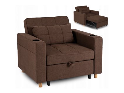 LAURES VINTINO Kreslo JEREMY hnedé 1