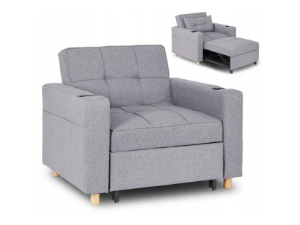 LAURES VINTINO Kreslo JEREMY sivé 1