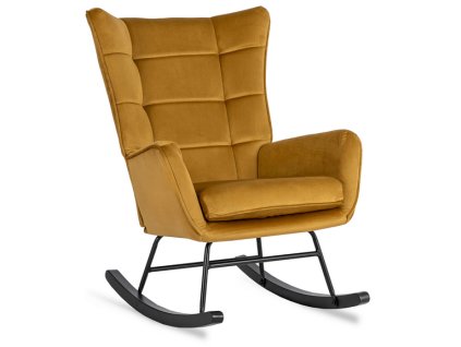 LAURES VINTINO Kreslo ANTONIO hojdacie, horčicové 7