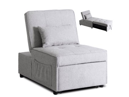 LAURES VINTINO Kreslo EMILIO 80 cm, sivé