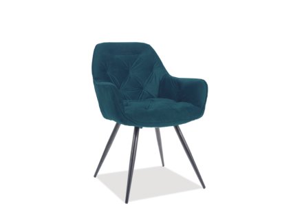 LAURES VINTINO Jedálenská stolička CHERRY MAT VELVET modrá 1