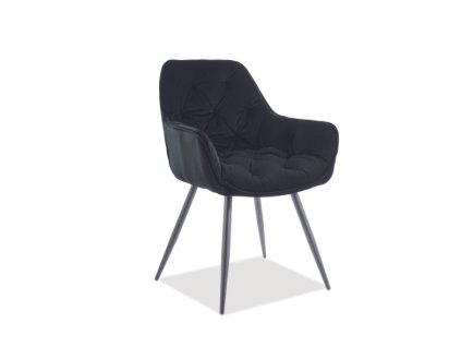 LAURES VINTINO Jedálenská stolička CHERRY MAT VELVET čierna 1