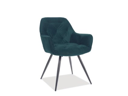 LAURES VINTINO Jedálenská stolička CHERRY MAT VELVET zelená 1