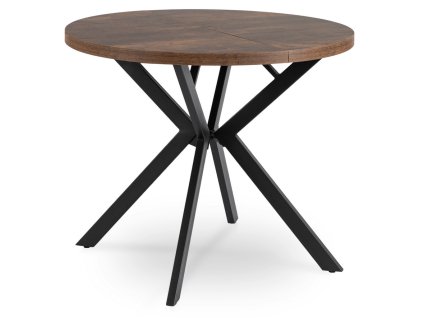 LAURES VINTINO Stôl RENO 90–190 cm Dub Rustikál/Čierny