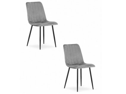 LAURES VINTINO Set 2 kresiel LAVA svetlosivý zamat 1