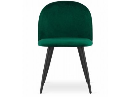 LAURES VINTINO Stolička BELLO zelený zamat čierne nohy 3