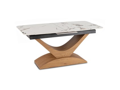 LURES VINTINO LAURES VINTINO Stôl AGIUS 160–200 cm Biely mramor/Dub