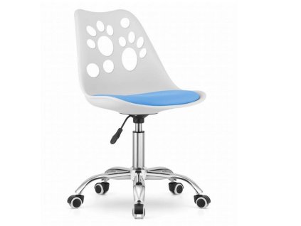 LAURES VINTINO Otočná stolička PRINT - biela a modrá