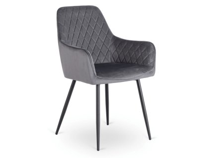 LAURES VINTINO Sivá stolička ANDRE velúr