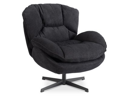 LAURES VINTINO Relaxačné otočné kreslo DALILA čierne
