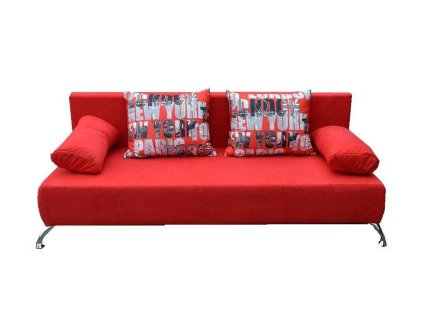 LAURES VINTINO Lacná rozkladacia pohovka KALI LUX červená 1