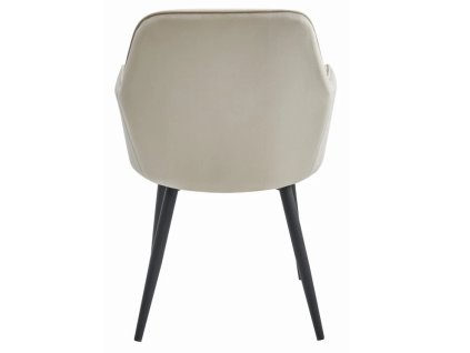 LAURES VINTINO Stolička LUGO béžový zamat čierne nohy 4
