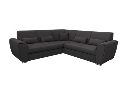 LAURES VINTINO Rohová rozkladacia sedačka ROYAL L+2 čierna 1