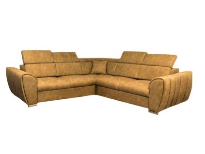 LAURES VINTINO Rohová rozkladacia sedačka GRENADE ZARIA L žltá 1