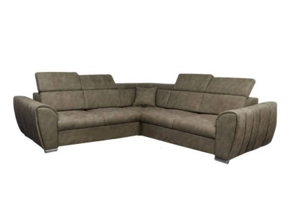 LAURES VINTINO Rohová rozkladacia sedačka GRENADE ZARIA L hnedá 1