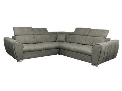 LAURES VINTINO Rohová rozkladacia sedačka GRENADE ZARIA L sivá 1