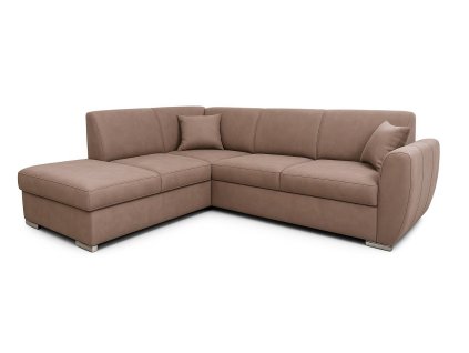LAURES VINTINO Rohová rozkladacia sedačka DOLORES LETTO L hneda 1
