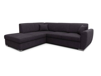 LAURES VINTINO Rohová rozkladacia sedačka DOLORES LETTO L čierna 1
