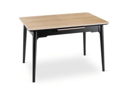 LAURES VINTINO Keramický stôl ADAMO 138-178 cm dub/čierny