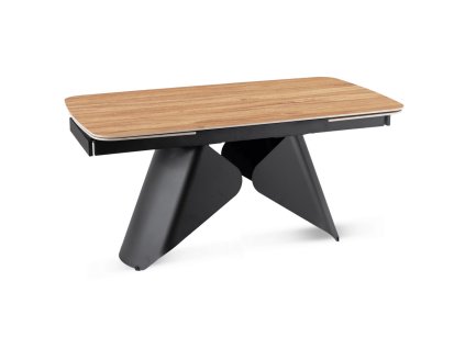 LAURES VINTINO Rozkladací keramický stôl RENATO 160–240 cm Dub/Čierny