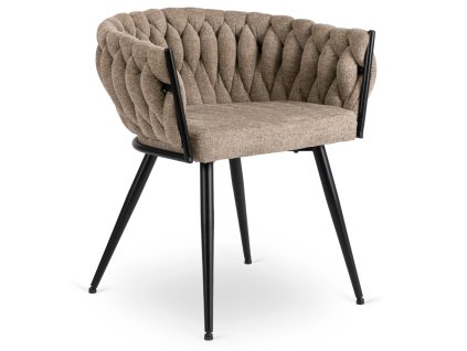 vintino laures jedálenska stolicka orion bezova zamatova velvet cierne nohy 6