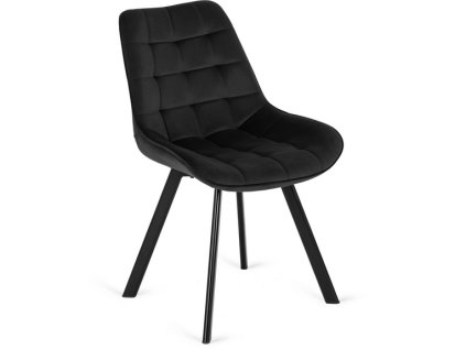LAURES VINTINO calunene kreslo stolicka do jedalne kuchyne zamat zamatová čierna 1