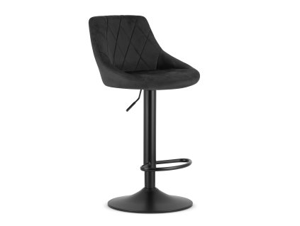 vintino.sk laures otočná cierna zamat velvet stolička cierna podstava 1