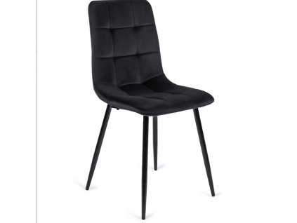 LAURES VINTINO calunene kreslo stolicka do jedalne kuchyne zamat zamatová čierna 1