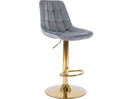 vintino laures zamatova otočna barova stolička zlatá podstava 2