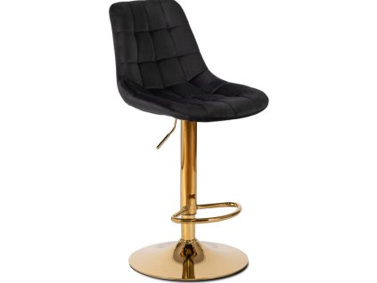 vintino laures zamatova otočna barova stolička zlatá podstava 1
