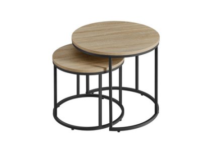 vintino laures konferencny stolik do obyvacky, kaviarne, salonu RIA dub sonoma čiene nohy 1