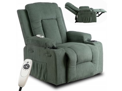 vintino laures masazne kozene kreslo arien mansester polohovatelne zelené kreslo do obyvacky 3