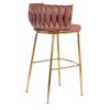 LAURES VINTINO barová stolička ružová zlaté nohy 4
