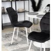 LAURES VINTINO kreslo jedalenska stolička čierna biele nohy  3