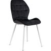 LAURES VINTINO kreslo jedalenska stolička čierna biele nohy 1