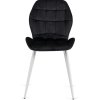 LAURES VINTINO kreslo jedalenska stolička čierna biele nohy 10