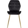 LAURES VINTINO jedálenske kuchynské kreslo čierne zlaté nohy 7