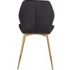 LAURES VINTINO jedálenske kuchynské kreslo čierne zlaté nohy 9