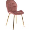 LAURES VINTINO jedalenské kuchynské kreslo ružové nohy zlaté 2