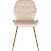 LAURES VINTINO jedalenske kuchynske kreslo kremová farba zlaté nohy 8