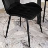 LAURES VINTINO jedalenske kuchynské kreslo čierna farba čierne nohy 7