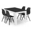 LAURES VINTINOJedálenská zostava stol a stoličky 120 x 80 cm dub sonoma, čierne stoličky 1
