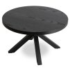 LAURES VINTINO Okrúhly konferenčný stolík SILVIO 80cm čierny 4