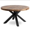 LAURES VINTINO Okrúhly konferenčný stolík SILVIO 80cm dub rustikálny čierny 1