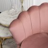LAURES VINTINO Kreslo VELO ružové zamatové 2