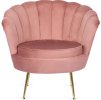 LAURES VINTINO Kreslo VELO ružové zamatové 1