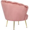 LAURES VINTINO Kreslo VELO ružové zamatové 7
