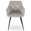 LAURES VINTINO Stolička STAR sivá zamatová 1