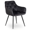 LAURES VINTINO Stolička STAR čierna zamatová 3