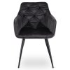 LAURES VINTINO Stolička STAR čierna zamatová 4